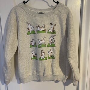 Gray Cat Yoga Sweatshirt